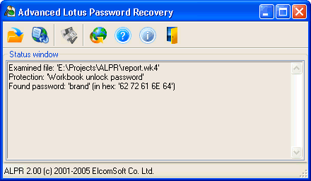 Advanced Lotus Password Recovery